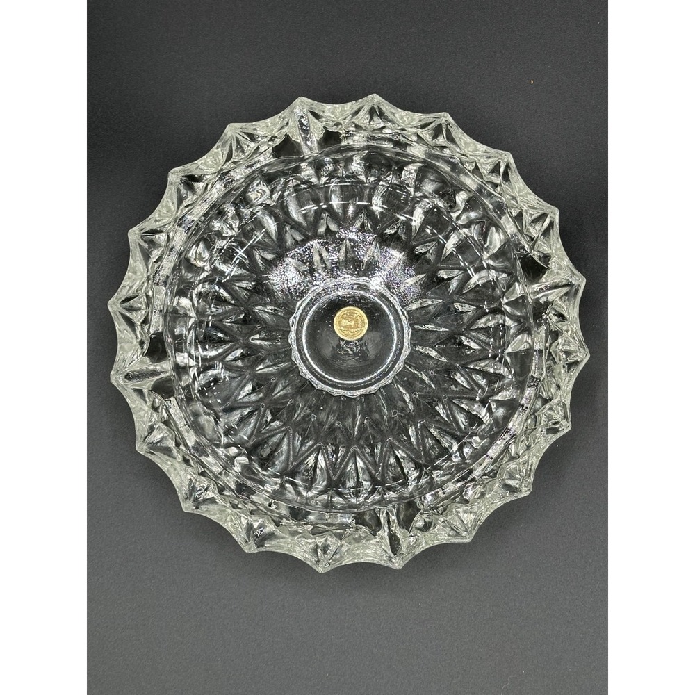 Crystal‎ Cut Starburst  Ashtray Heavy Lead Crystal Vintage